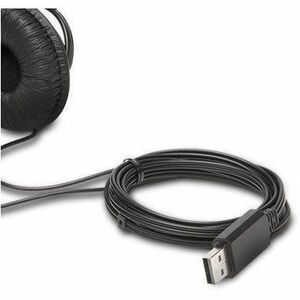 Kensington Kabel Kopfbügel, Über das Ohr Stereo Headset - Schwarz - Binaural - Ohrumschließend - 182,9 cm Kabel - Geräusch
