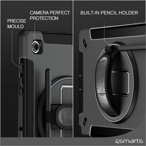 4smarts Robust Tasche Samsung Galaxy Tab A9 Tablet - Schwarz - Polycarbonat, Thermoplastisches Polyurethan (TPU), Gummi Kö