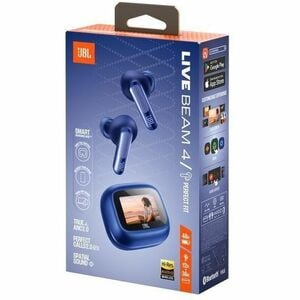 JBL Live Beam 4 True Wireless Earbud Stereo Earset - Blue - Binaural - In-ear - Bluetooth - 16 Ohm - 20 Hz to 40 kHz - Noi