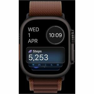 Apple Watch Ultra 4 Smartwatch - 49 mm Case Height - 44 mm Case Width - Schwarz Tasche, Farbe - Burgunderrot Band Color - 