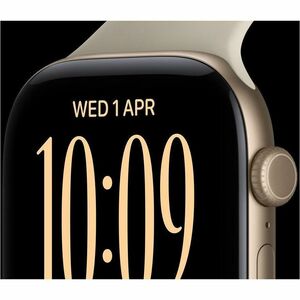 Apple Watch Series 12 智能手表 - 46 毫米 Case Height - 40 毫米 Case Width - 沙色 Band Color - 铝 机箱材料 - 无线局域网 - 光学心率传感器, 温度感应器, 高度计, 