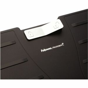Fellowes Office Suites™ Adjustable Footrest with Microban® - 30° Tilt - Black, Silver - 1 Each