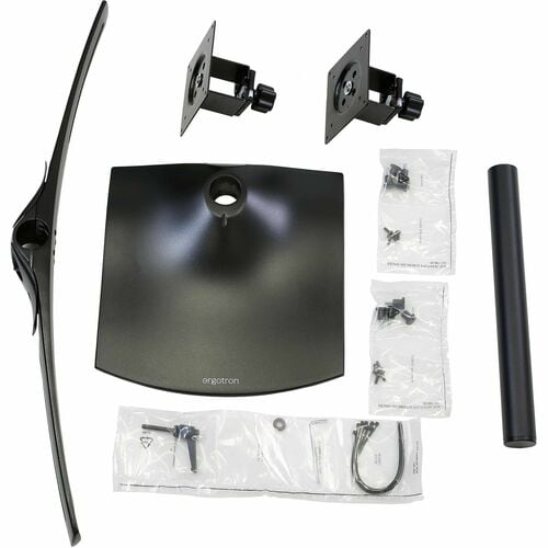 Ergotron Monitor Stand - Up to 61 cm (24") Screen Support - 28.12 kg Load Capacity - Desk - Steel, Aluminium - Black - For