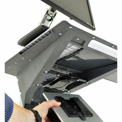 Ergotron Neo-Flex Computer Trolley - 11.79 kg Load Capacity - 4 Casters - Aluminium - Two-tone Grey, Two-tone Grey - 55.9 