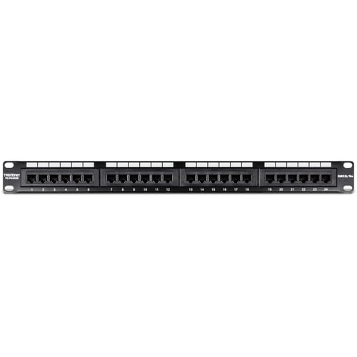 TRENDnet TC-P24C5E 24 Port(s) Network Patch Panel - 24 x RJ-45 - 24 x RJ-11