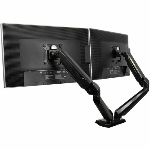 Base para Dos Monitores con Hub USB de 2 Puertos y Pass-Through de Audio - Movimiento Articulado Total