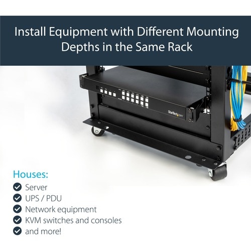 Network Rack Reducer 1U SERVER RACK DEPTH EXTENDER NETWORK RACK RAIL DEPTH ADAPTER KIT