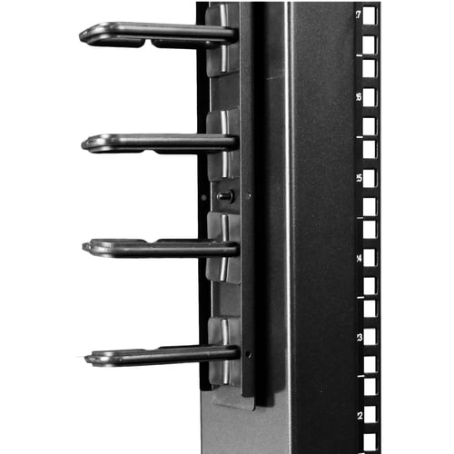 StarTech.com Kabelbündler - Schwarz - 1 Stück Paket - Kabelbündler - 20U Rack-Höhe x 50,8 mm Länge - Stahl