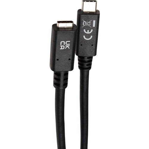 Cavo per trasferimento dati V7 V7UC3EXT-2M - 2,01 m USB-C - 5 Gbit/s - Prolunga - Schermato - 30 AWG - Nero