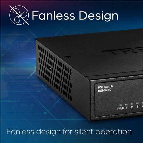 TRENDnet TEG-S750 5 Anschlüsse Ethernet-Switch - 10 Gigabit Ethernet - 10GBase-T - TAA-konform - 2 Unterstützte Netzwerksc