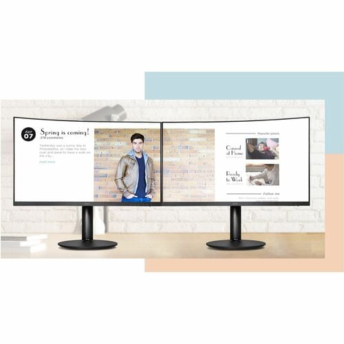 MSI Modern MD271CP 27" (68.6 cm) Class Full HD Curved Screen LED Monitor - 16:9 - Black - 27" (68.6 cm) Viewable - Vertica