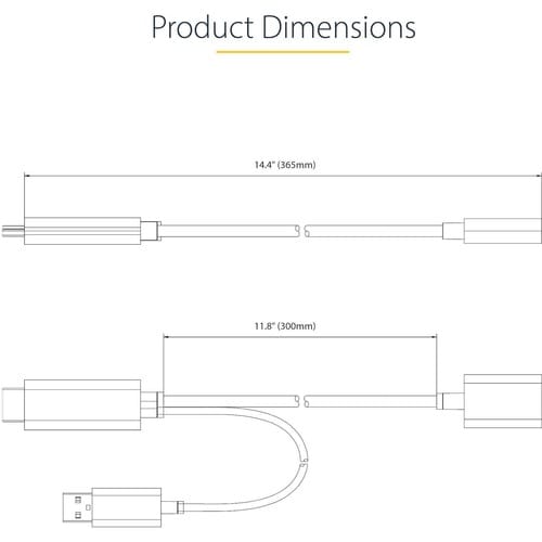 StarTech.com Cable 30cm Adaptador HDMI a DisplayPort - Activo - 4K 60Hz - Convertidor HDMI 2.0 a DP 1.2 - HDR - Alimentado