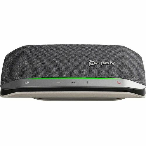 Poly Sync 40 Wired/Wireless Bluetooth Speakerphone - Silver - 3 Microphone(s) - 50 mm Speaker(s)