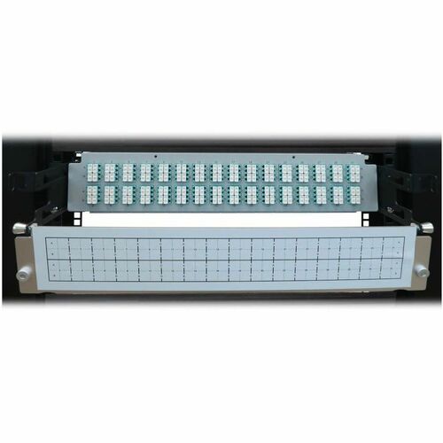 Tripp Lite series N48M-32M8L4-03Network Patch Panel - Aqua - 128 x Duplex - 2U High - 19" Wide - Rack-mountable