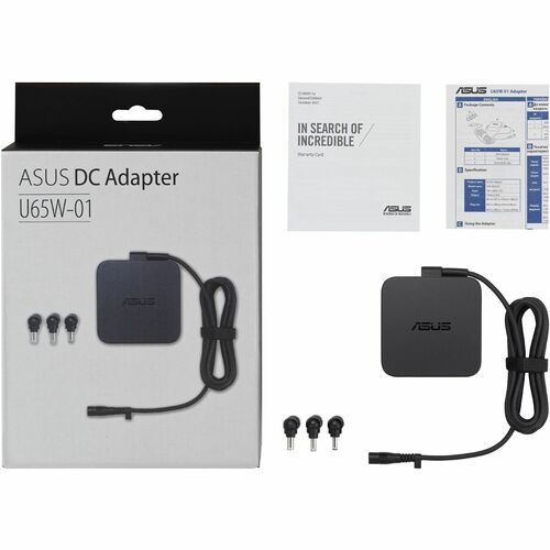 Asus U65W-01 65 W AC Adapter - 1 Pack - Universal Adapter - For Notebook, Ultrabook - 1.80 m (70.87") Cable - 120 V AC, 23