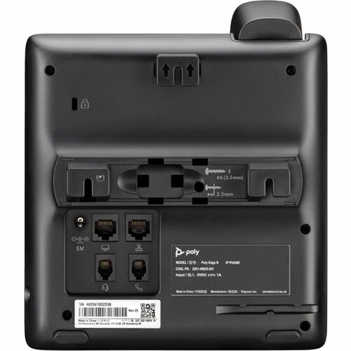 Poly Edge B10 IP Phone - Corded - Corded - Wall Mountable, Desktop - Black - VoIP - 7.1 cm (2.8") LCD - 2 x Network (RJ-45)