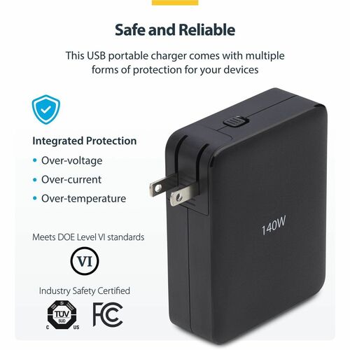 StarTech.com 140 W Wechselstromadapter - 140 W - 5 V Gleichstrom, 9 V DC, 12 V Gleichstrom, 15 V DC, 20 V DC, 28 V DC - 5 A