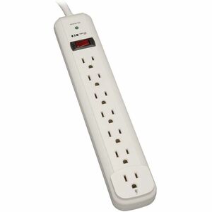 Eaton Tripp Lite Series Protect It! 7-Outlet Surge Protector, 12 ft. Cord, 1080 Joules, Diagnostic LED, Light Gray Housing