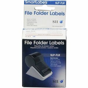 Seiko SLP-FLB White/Red File Folder Labels - Designed perfectly for labeling folders/assets in an Hospital, Office, Police