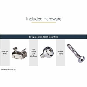 StarTech 4U 19in Steel Vertical Wallmount Equipment Rack Bracket, TAA - Mount server, network or telecommunications device