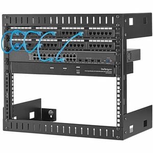 StarTech.com 2-Post 8U Heavy-Duty Wall-Mount Network Rack, 19" Open Frame Server Rack for Computer Equipment, Wall Mount D