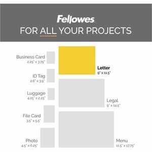 Fellowes ImageLast Jam-Free Thermal Laminating Pouches - Sheet Size Supported: Letter 9" Width x 11.50" Length - Laminatin