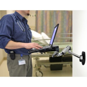 Ergotron Mounting Arm for LCD Monitor, Monitor, TV - Polished Aluminum - 34" Screen Support - 24.91 lb Load Capacity - 100