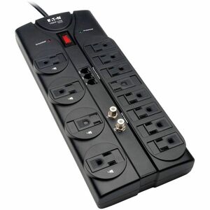 Eaton Tripp Lite Series Protect It! 12-Outlet Surge Protector, 8 ft. (2.43 m) Cord, 2880 Joules, Tel/Modem/Coaxial Protect
