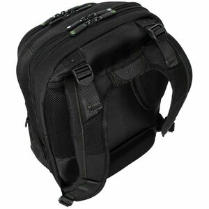Targus EcoSmart TBB019US Carrying Case (Backpack) for 17" Notebook - Black, Green - Bump Resistant, Drop Resistant - Polye