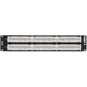Tripp Lite 48-Port Cat6 Cat5 Patch Panel Rackmount 110 Punch Down RJ45 Ethernet 1URM 568B - 2U, 19" Rack Width