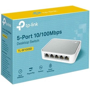 TP-LINK TL-SF1005D - 5-Port 10/100 Mbps Fast Ethernet Switch - Desktop Ethernet Splitter - Ethernet Hub - Plug & Play - Fa