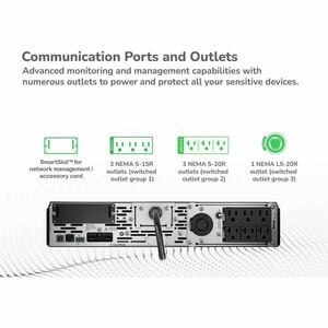 APC Smart-UPS X, Line Interactive, 2000VA, Rack/tower convertible 2U, 100V-127V, 3x 5-15R+3x 5-20R+1x L5-20R NEMA, SmartSl