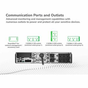 APC Smart-UPS X, Line Interactive, 2200VA, Rack/tower convertible 2U, 100V-127V, 6x 5-15R+2x 5-20R NEMA, SmartSlot, Extend
