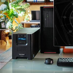 CyberPower PR1500LCD Smart App Sinewave UPS Systems - 1500VA/1500W, 120 VAC, NEMA 5-15P, Mini-Tower, Sine Wave, 8 Outlets,