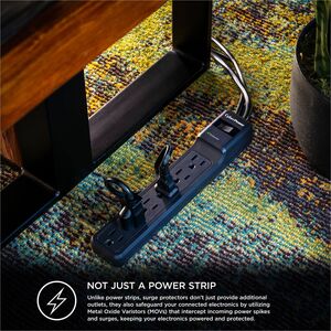 CyberPower CSB604 Essential 6 - Outlet Surge Protector with 900 J Surge Suppression - Clamping Voltage 500V, 4 ft Cord, NE