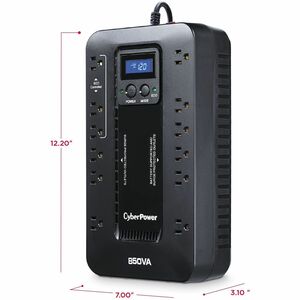 UPS Standby CyberPower EC850LCD - 850VA/510W - Compacto - 8Hora(s) Recharge - 2.30Minuto(s) Stand-by - 120 V AC Entrada - 