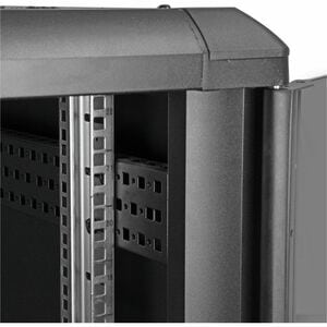 StarTech.com Armadio Rack 19" 22U su Ruote - Server Rack a 4 Montanti con Profondità Regolabile, Pannelli Laterali e Porta