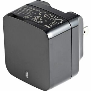 StarTech.com Travel USB Wall Charger - 2 Port - Black - Universal Travel Adapter - International Power Adapter - USB Charg