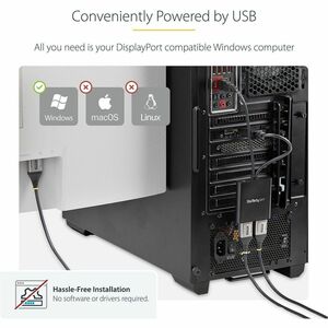 StarTech.com Dual-Monitor DisplayPort 1.2 Splitter, DisplayPort to 2x DP Multi-Monitor Adapter, Dual 4K 30Hz Computer MST 
