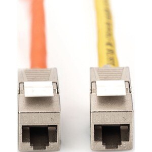 Digitus CAT 6A Keystone Modul, geschirmt mit intelligentem Kabelmanager. Produktfarbe: Silber, Anschluss 1: Rj-45. Gewicht