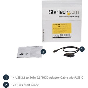 USB 3.1 GEN 2 ADAPTER CABLE USB C CNCTR FOR 2.5IN SSD HDDS