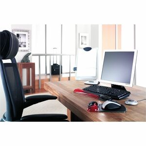 Kensington Duo Gel Wrist Rest - x 479.4 mm x 88.9 mm Dimension - Red, Black - Gel - Slip Resistant - 1 Each