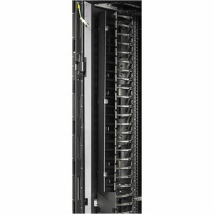 APC by Schneider Electric AR7585 Cable Organizer - Black - 2 Pack - TAA Compliant - Cable Pass-through - 45U Rack Height