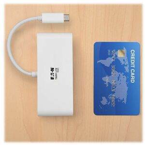 Eaton Tripp Lite Series 4-Port USB-C Hub, USB 3.x (5Gbps), 4x USB-A Ports, 60W PD Charging, White - USB Type C - External 