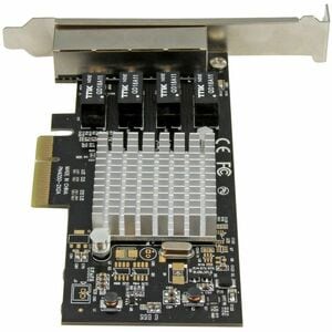 StarTech.com Gigabit-Ethernet-Karte für Computer - 10/100/1000Base-T - Plug-in-Karte - PCI Express x4 - 4 Anschluss(e) - 4
