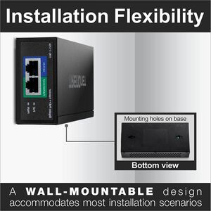 TRENDnet Gigabit PoE++ Injector, Supplies PoE (15.4W), PoE+ (30W), or PoE++ (60W), Network A PoE Device Up To 100m(328 ft)
