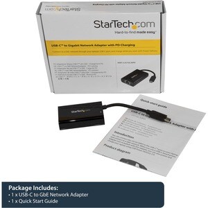 StarTech.com Adaptador Convertidor USB C a Ethernet Gigabit con PD 2.0 - Adaptador de Red NIC 1Gb LAN RJ45 USB Tipo C USB 