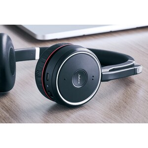 Casque Jabra EVOLVE 75 MS - Sans fil - Design Sur tête - Stéréo - Binaural - Circumaural - Portée 3048 cm - Bluetooth - Fr