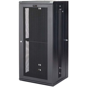 StarTech.com 4-Post 18U Wall Mount Network Cabinet, 19" Hinged Wall-Mounted Server Rack for Data / IT Equipment, Lockable 