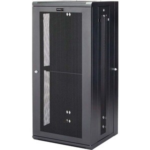StarTech.com 4-Post 12U Wall Mount Network Cabinet, 19" Hinged Wall-Mounted Server Rack for IT Equipment, Flexible Lockabl
